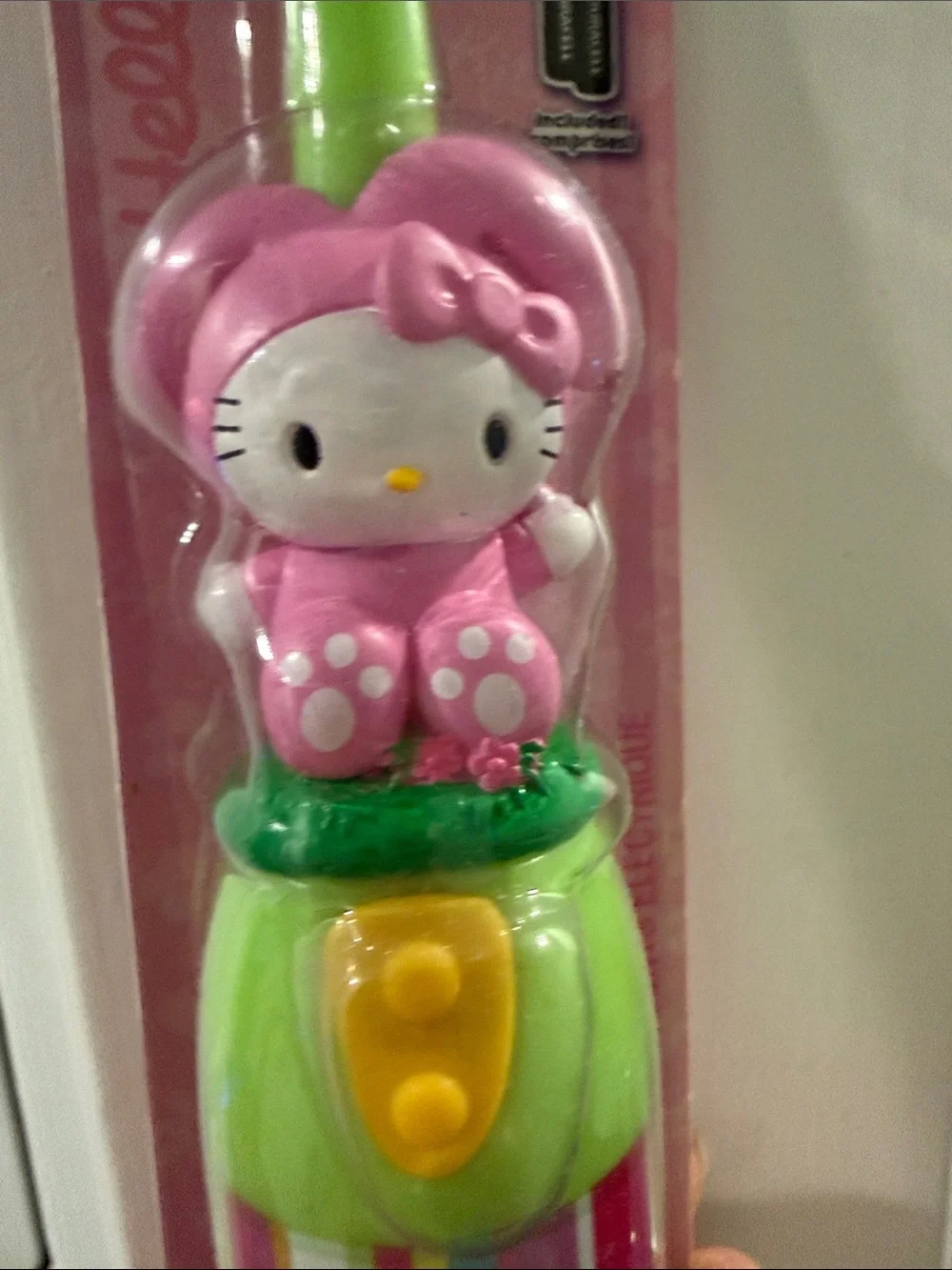 Hello Kitty Pink & Green Electric Kids Toothbrush